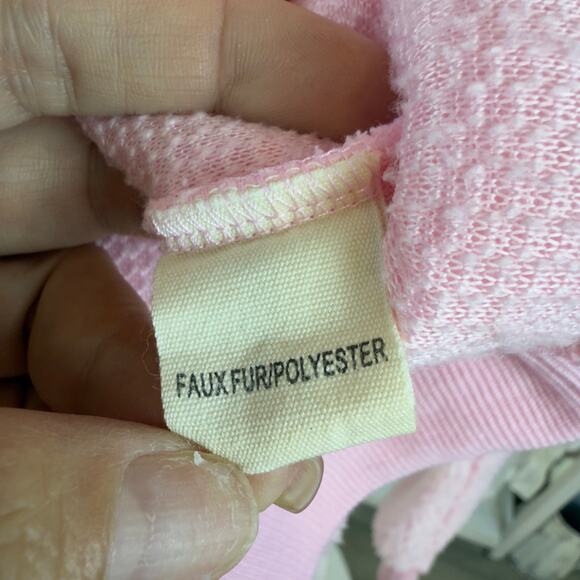 Pink Lily vegan Sherpa hoodie, sz. Large soft girl, cozy winter every day #4353 - Picture 6 of 9